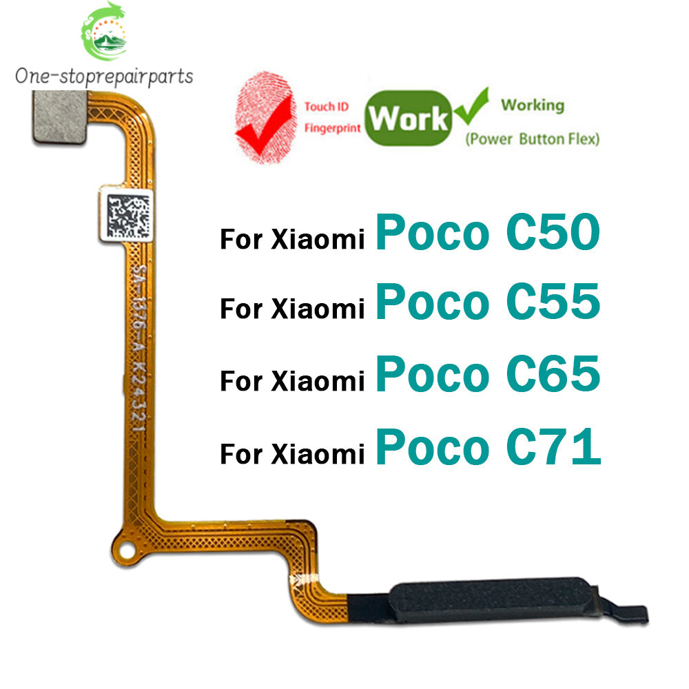 Home Button FingerPrint Touch ID Sensor Flex Cable Ribbon For Xiaomi Poco C50 C55 C65 C71 Replacement Parts Xiaomi  Xiao mi phone repair parts