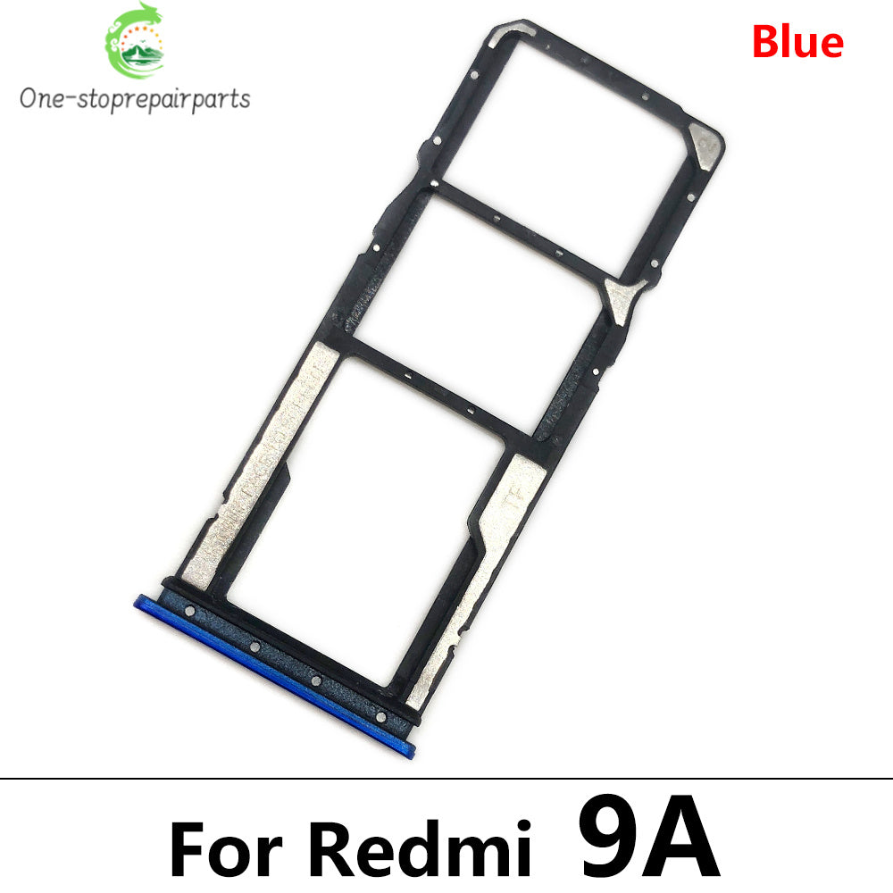 10Pcs/Lot, SIM Card Tray Slot Holder For Xiaomi Redmi 9 9A 9C 9T Replacement Parts Black Blue Green Yellow Orange  Xiaomi  Xiao mi phone repair parts