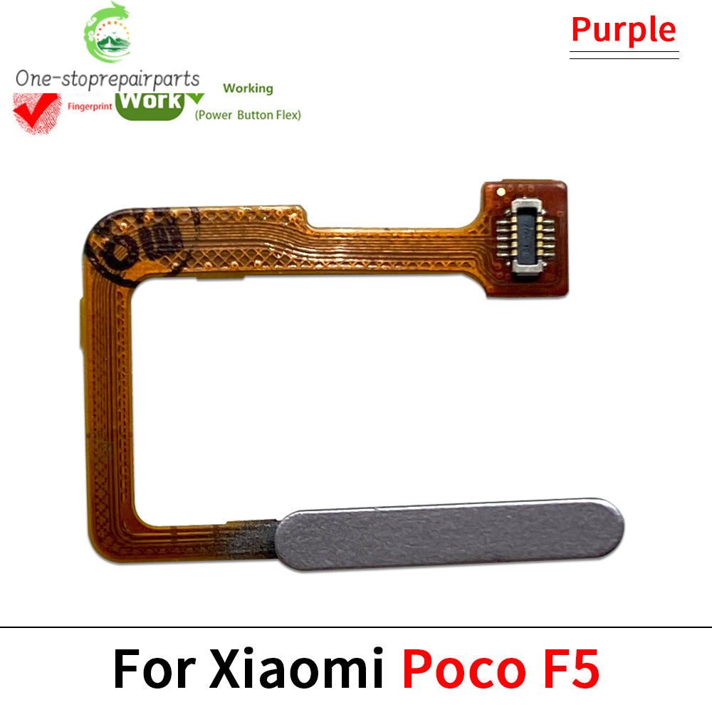 New Fingerprint Flex Cable For Xiaomi Mi Poco F3 F4 GT F5 5G Home Menu Button Key Flex Cable Replacement Parts Xiaomi  Xiao mi phone repair parts