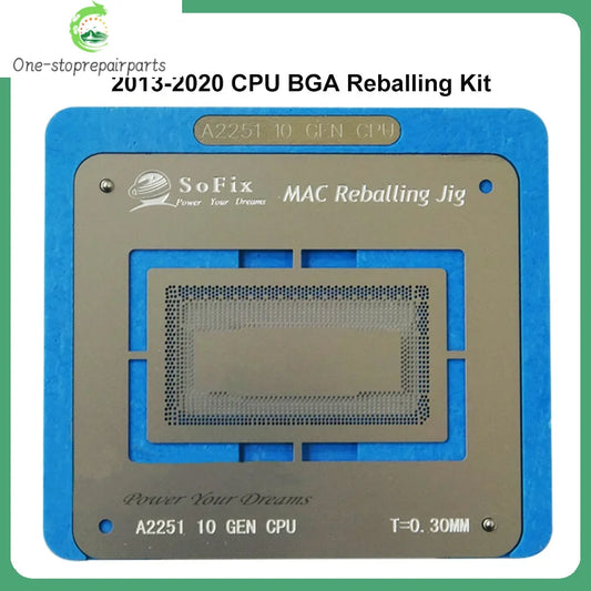 Sofix 2013-2020 CPU BGA Reballing Kit Inter CPU Reballing Jig with Stencil CPU Chip Platform for Macbook Repair Professional Repair Tools