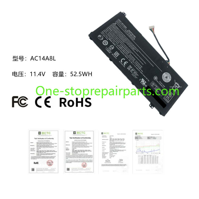 Replacement Battery for Acer Nitro3 VX5-591G N16C7 V15 AC14A8L V15 Nitro series MS2391 Aspire VN7-571 VN7-571G VN7-591 VN7-591G VN7-791 VN7-791G VN7-591G-74SK battery