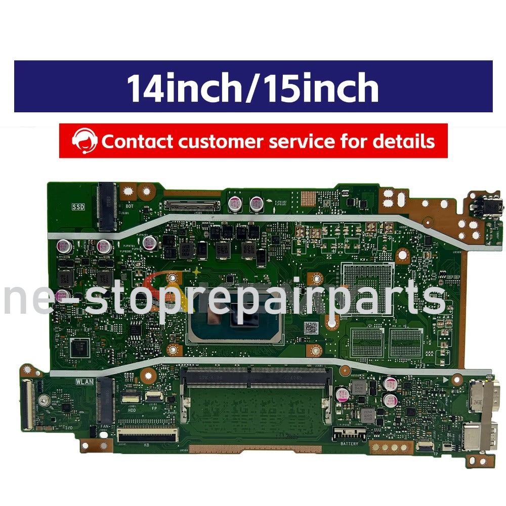 X415EA Laptop Motherboard For ASUS VivoBook X515EA F1500E V4200E V5200E X415EQ X415E F1400E X415EP Mainboard With I3 I5 I7 CPU ASUS laptop repair parts