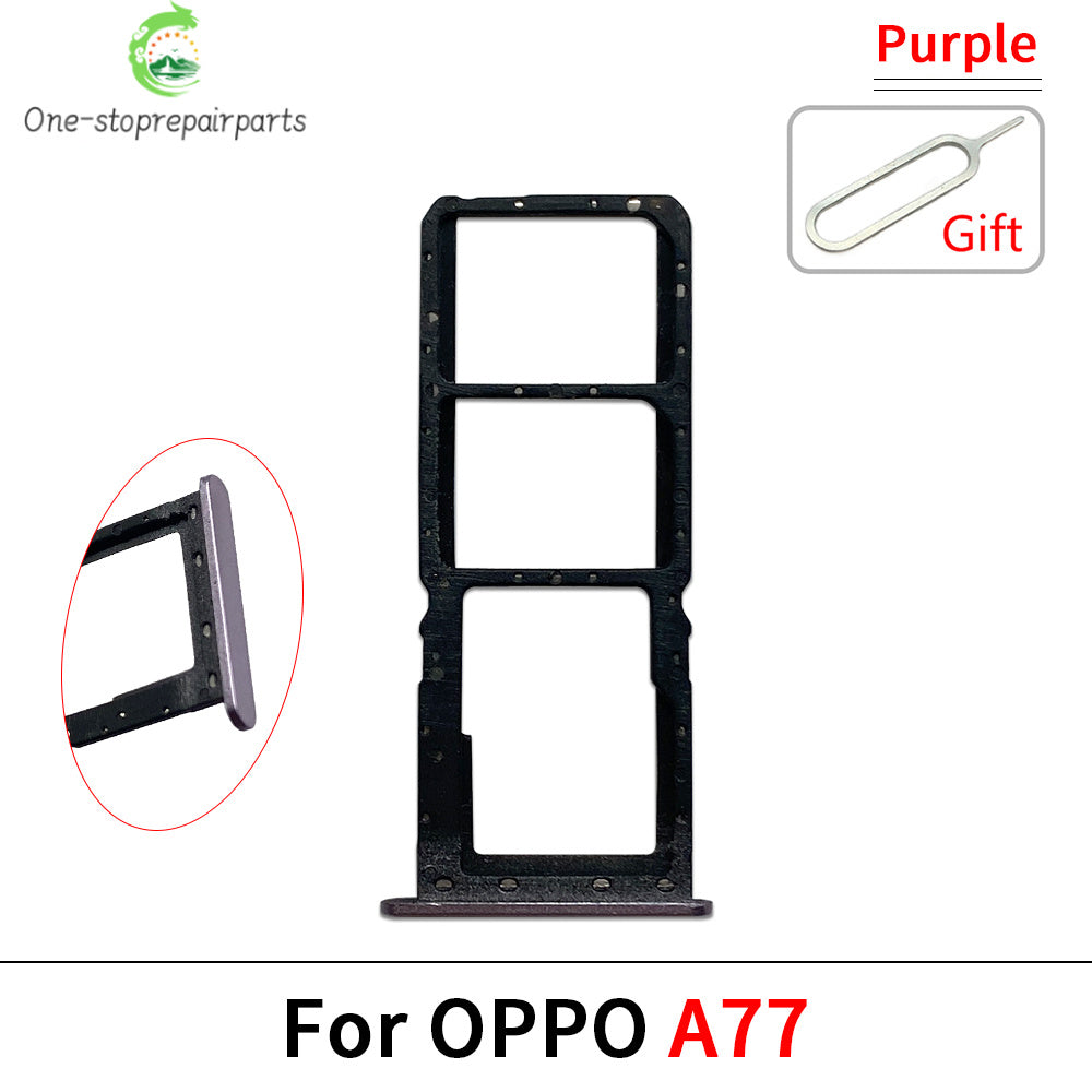 10Pcs, Micro Nano SIM Card Holder Tray Slot Holder Adapter Socket For OPPO A72 A74 A77 A77s A78 4G 5G OPPO phone repair parts