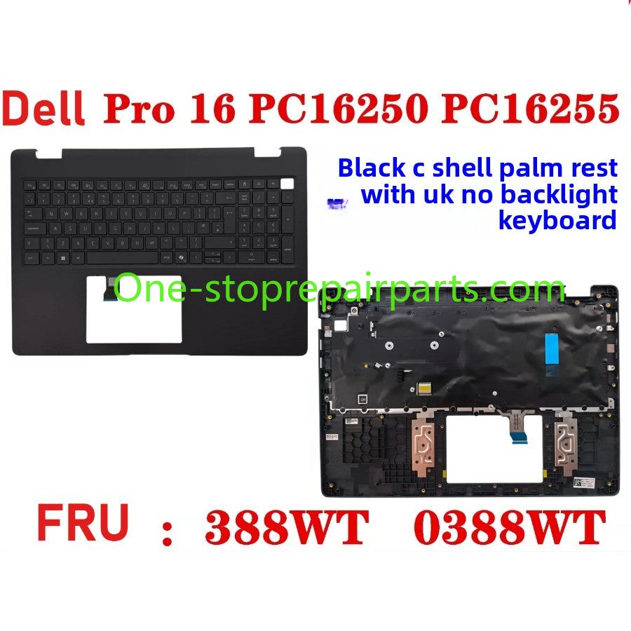 Cover case Keyboard for Dell Pro 16 PC16250 PC16255 Cover case for Dell Pro 16 PC16255 PC16250 LCD Back Cover Bezel frame topcase palmrest upper bottom HINGE 0V1T1X 0388WT 0Y55N3 099TK0 006R8M Dell laptop repair parts