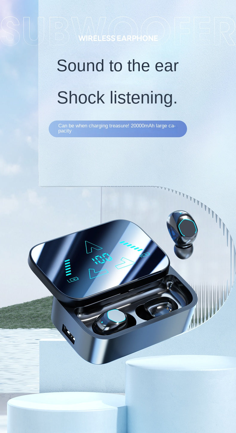 Accessories New M48 Bluetooth Headset Long Battery Life Large Battery In-ear Digital Display Screen Rechargeable Headset 5.3