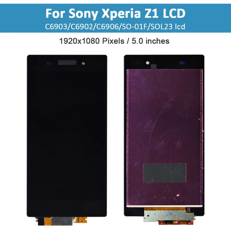 5.0'' Original LCD For SONY Xperia Z1 L39H C6902 C6903 LCD Display Touch Screen Digitizer Assembly Frame Replacement Free Tools Sony phone repair parts