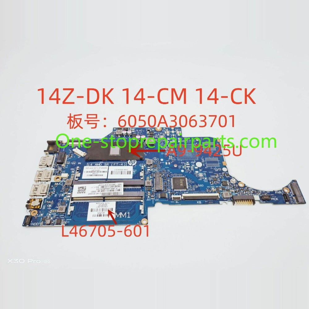 Motherboard For HP 14-DK 14S-DK 245-G8 TPN-I135 14-CM L46705-601 6050A3068501 6050A3063701 A9-9425U R3-2200U R7-3700U main system board