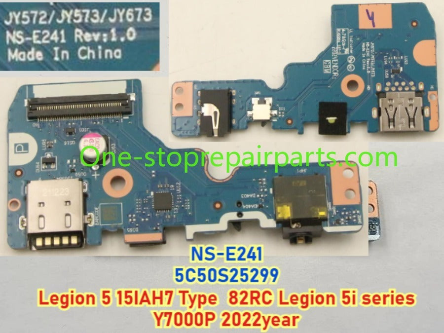 USB Audio I/O HDMI Board Daughterboard For Lenovo Legion 5 / 5 Pro Pro 7 Y9000P R9000P Savior R7000P Y7000 16IRX8H 16IAH7H 16ARH7H 15IAH7 15ARH7 NS-F082 NS-E233 NS-E241 NS-E481 NS-F771 NS-F701 F093 NS-G251 NS-F254 D713 Lenovo laptop repair parts