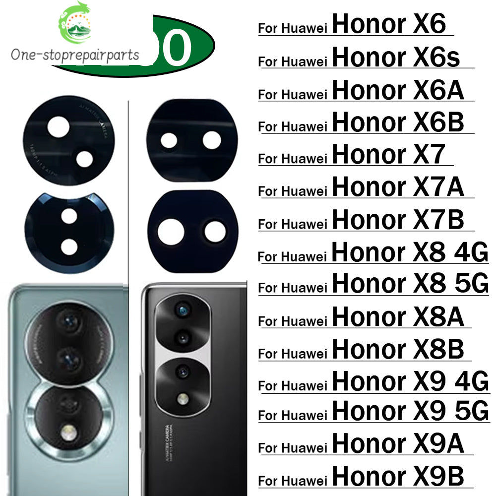 100Pcs, Back Rear Camera Glass Lens With Adhesive For Huawei Honor X5 X6 X6s X6A X6B X7 X7A X7B X8 X8A X8B X9 X9A X9B 4G 5G Huawei phone repair parts