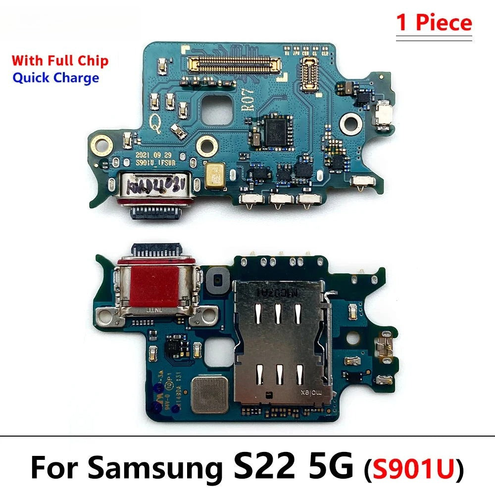 USB Charging Board Port Dock Charger Connector Flex Cable For Samsung S22 Plus Ultra 5G S908B S901B S906B Samsung phone repair parts