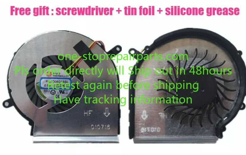 Genuine CPU & GPU Cooling Fan for MSI GE62 GE72 PE60 PE70 GL62 GL72 Cooler fans with temperature control