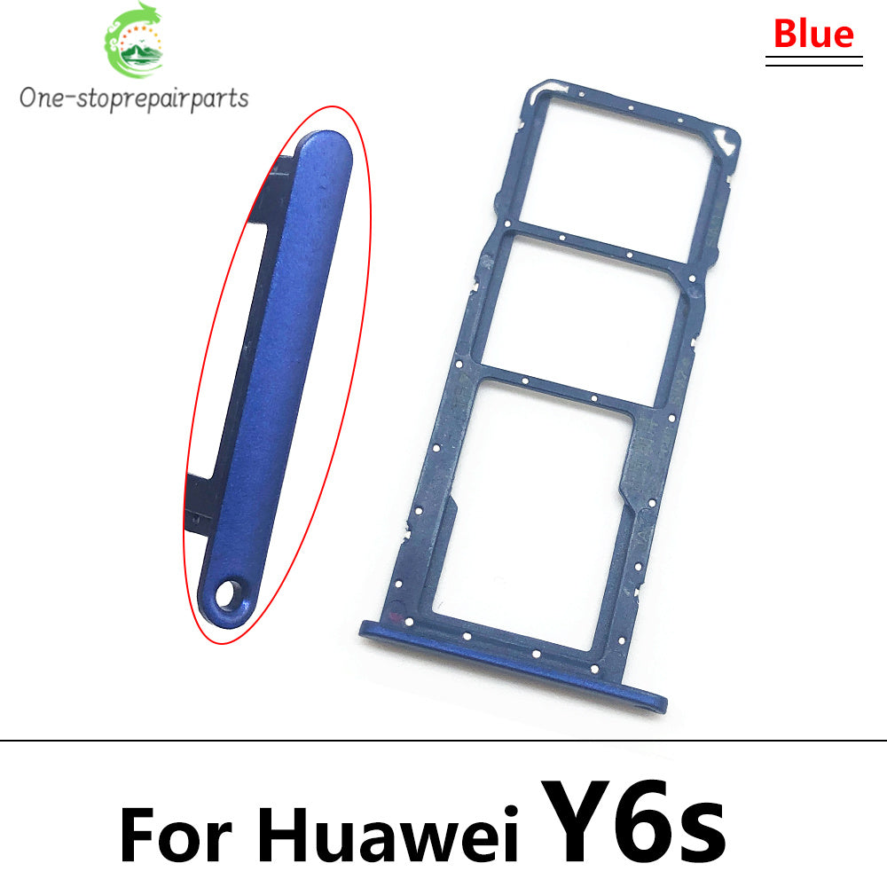 New For Huawei Y6S Y7A Y9S Micro Nano SIM Card Holder Tray Slot Holder Adapter Socket Huawei phone repair parts