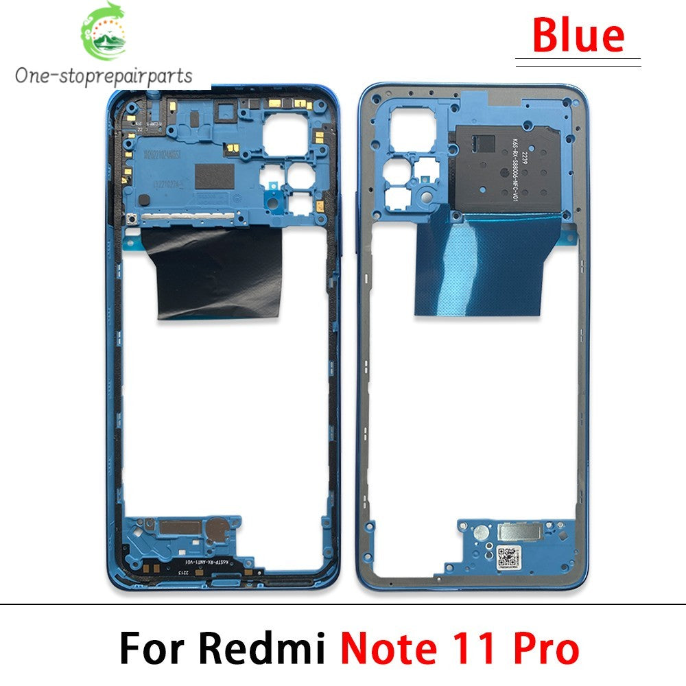 For Xiaomi Redmi Note 11 4G / Note 11s / Note 11 Pro 5G Middle Frame Bezel Middle Plate Replacement Parts Black / Blue  Xiaomi  Xiao mi phone repair parts