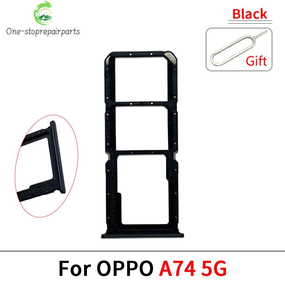 10Pcs, Micro Nano SIM Card Holder Tray Slot Holder Adapter Socket For OPPO A72 A74 A77 A77s A78 4G 5G OPPO phone repair parts