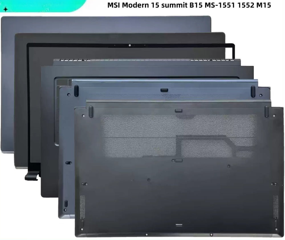 Cover case for MSI Modern B15 MS-1552 MS-MS-1551 MS-155L MS-155K M15 Lcd back housing bezel frame upper tpcase palmrest bottom lower cover hinge MSI laptop repair parts