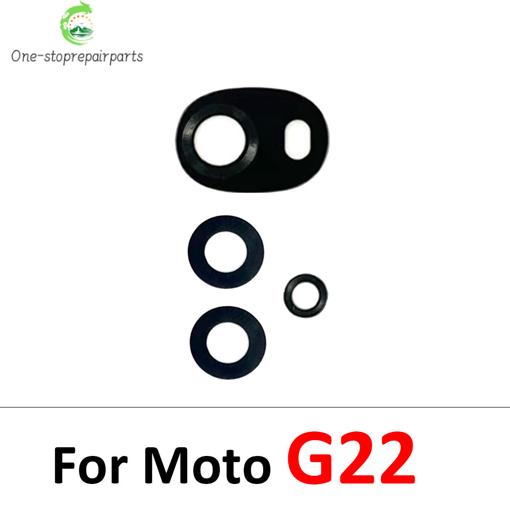 100Pcs, Back Rear Camera Glass Lens With Adhesive For Moto G22 G32 G42 G52 G62 G13 G23 G53 G73 G14 G24 G34 G54 G84 G04 G82 5G Motorola phone repair parts