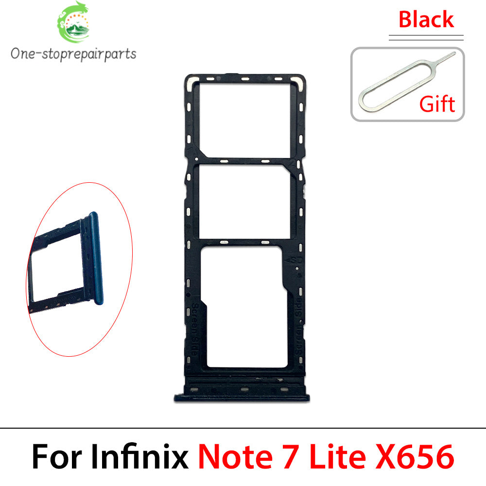 New For infinix Note 7 8 8i 11 12 12i 30 40 Pro Lite VIP 4G 5G SIM Card Tray Slot Holder Adapter Accessories  infinix phone repair parts