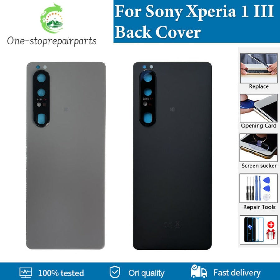 AAA+ Quality New Back Battery Cover For Sony Xperia 1 III XQ-BC72/62/52 SO-51B SOG03 Rear Door Case Replacement Parts With Camera Glass Lens Sony phone repair parts