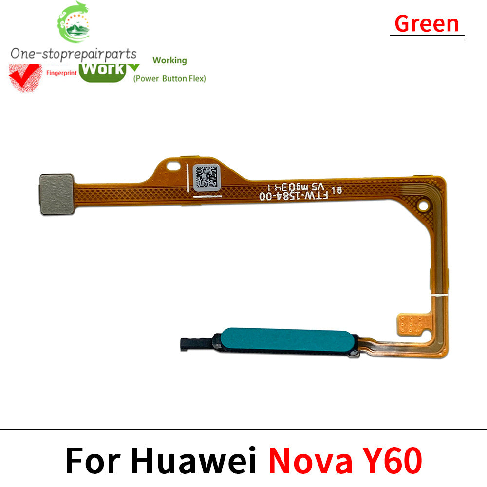 New For Huawei Nova Y60 Y61 Y90 Y91 Fingerprint Sensor Home Return Key Menu Button Flex Ribbon Cable Huawei phone repair parts