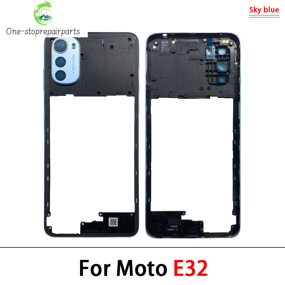 New Middle Frame Cover For Motorola For Motorola Moto E22 E32 E13 E22i Edge 20 Lite Middle Housing with Lens Frame Parts Motorola phone repair parts