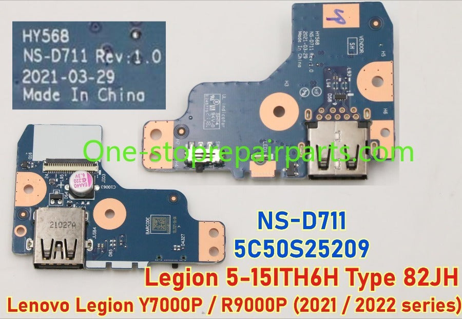 USB Audio I/O HDMI Board Daughterboard For Lenovo Legion 5 / 5 Pro Pro 7 Y9000P R9000P Savior R7000P Y7000 16IRX8H 16IAH7H 16ARH7H 15IAH7 15ARH7 NS-F082 NS-E233 NS-E241 NS-E481 NS-F771 NS-F701 F093 NS-G251 NS-F254 D713 Lenovo laptop repair parts