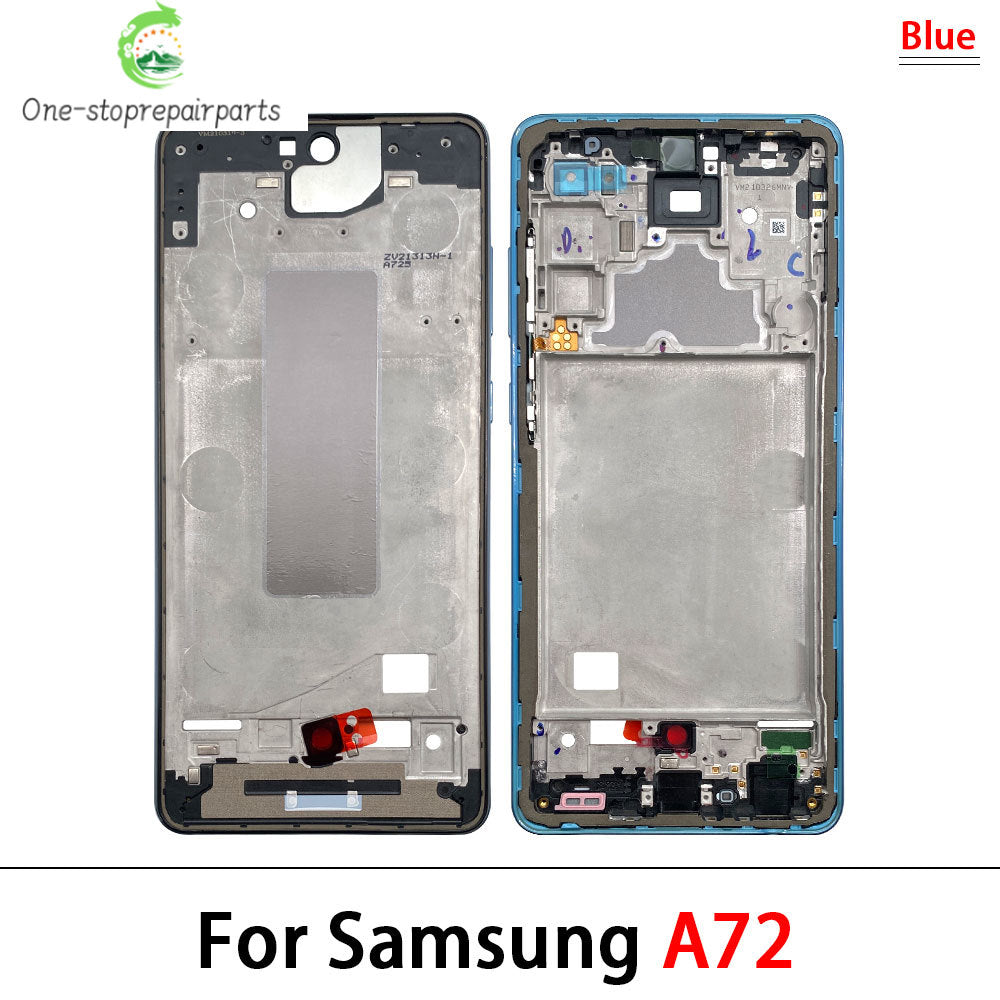 New Front Housing LCD Display Frame For Samsung A02 A02s A12 A22 A32 A52 A52s A72 4G 5G Housing Middle Frame Bezel Plate Cover Samsung phone repair parts