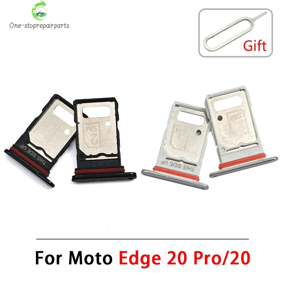 New For Motorola Moto E6i E20 E30 E40 E32 Edge 20 Pro SIM Card Slot SD Card Tray Holder Adapter Motorola phone repair parts