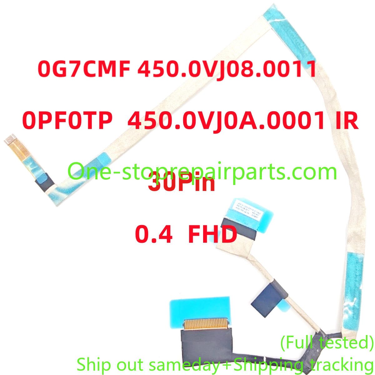 Dell Pro 14 PC14255 PC14250 14.0" Ribbon LCD Video Cable  0G7CMF 450.0VJ08.0011 0PF0TP 450.0VJ0A.0001