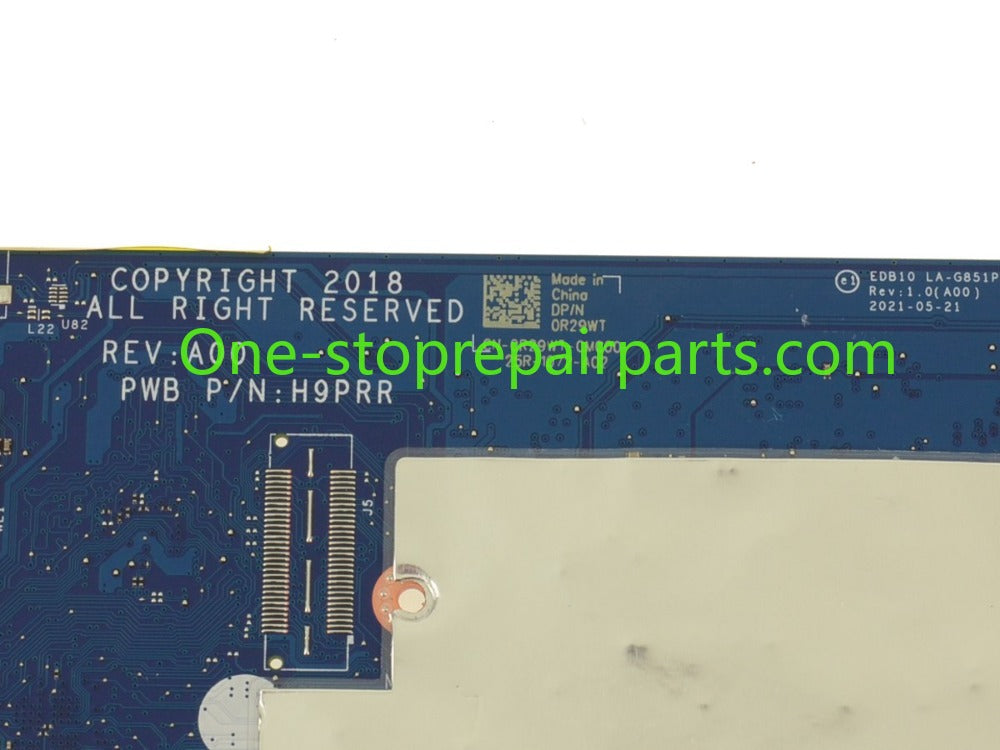 LA-G851P R29WT Motherboard for Dell Chromebook 3100 N4120 1.1GHz 8GB 64GB 0R29WT H9PRR main board System Board Dell laptop repair parts