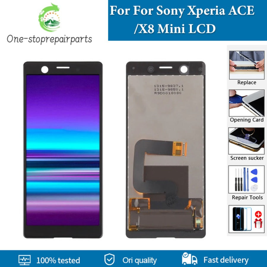 Original LCD Screen For Sony Xperia ACE x8 mini LCD Display Digitizer Full Assembly For Sony Xperia 8 Mini LCD Replacement Parts Sony phone repair parts