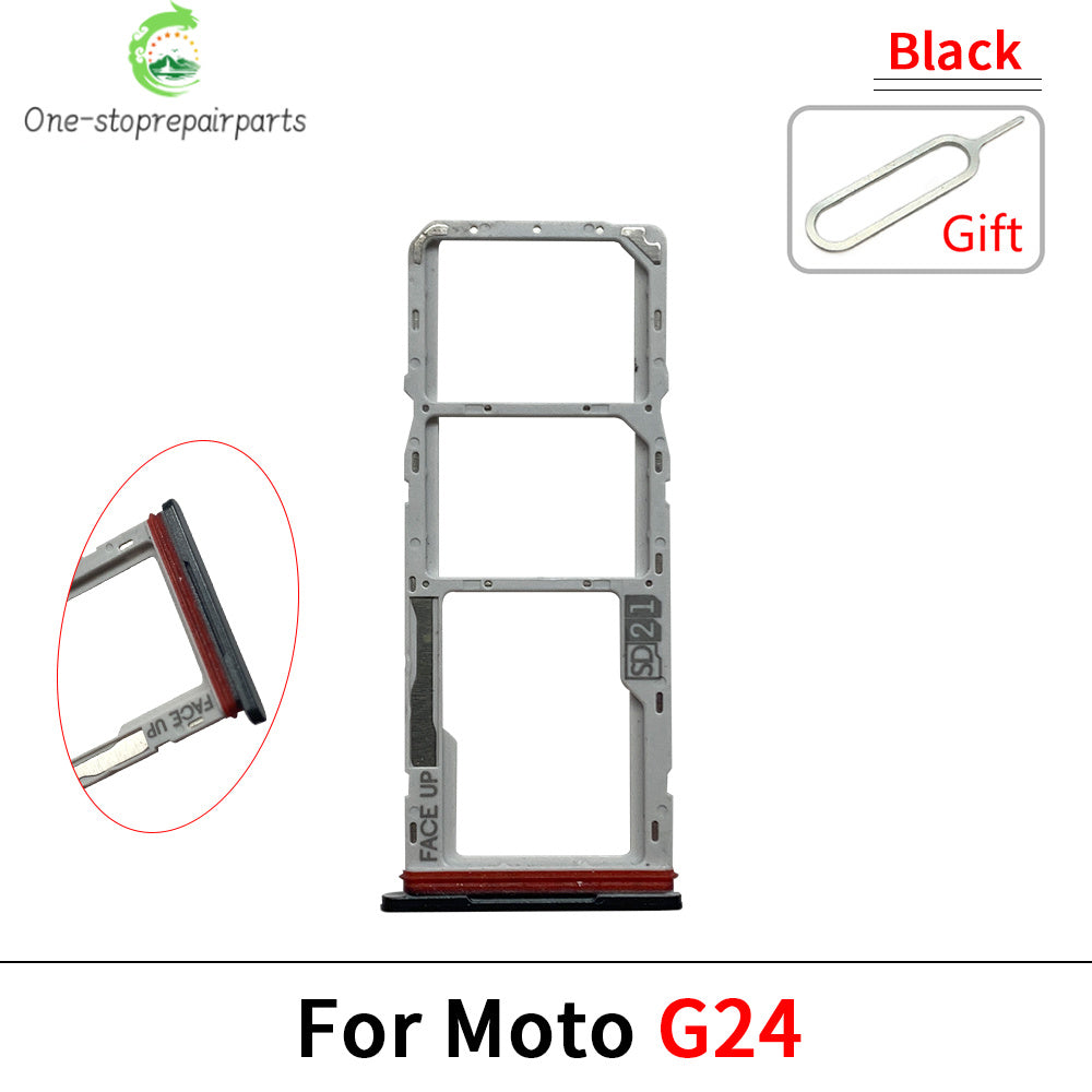 10Pcs/Lot，New For Motorola Moto G04 G04s G14 G24 G34 G54 SIM Card Tray Slot Holder Adapter Accessories Motorola phone repair parts