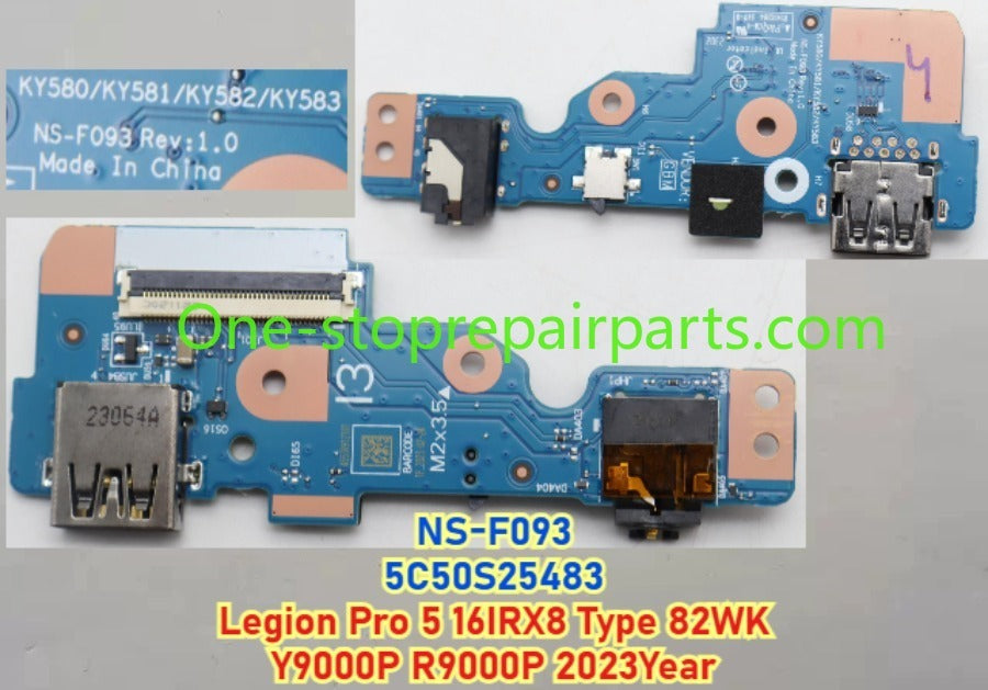 USB Audio I/O HDMI Board Daughterboard For Lenovo Legion 5 / 5 Pro Pro 7 Y9000P R9000P Savior R7000P Y7000 16IRX8H 16IAH7H 16ARH7H 15IAH7 15ARH7 NS-F082 NS-E233 NS-E241 NS-E481 NS-F771 NS-F701 F093 NS-G251 NS-F254 D713 Lenovo laptop repair parts