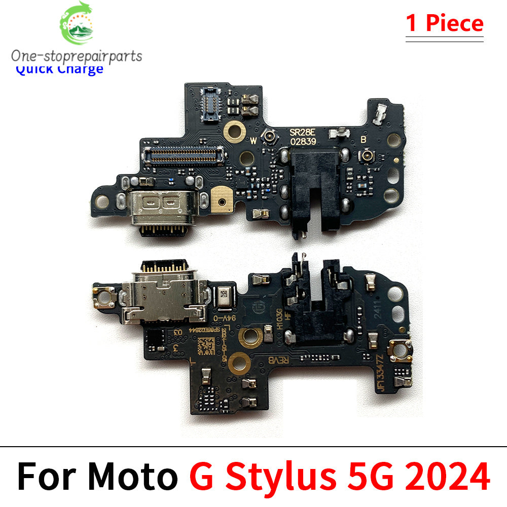 10Pcs, USB Charging Connector Board Port Dock Flex Cable For Moto G Stylus Power Play Pure G 5G Plus 2020 2021 2022 2023 2024 Motorola phone repair parts