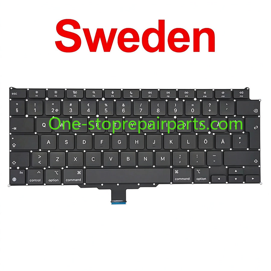 New Laptop A2337 Keyboard For Macbook Air 13" M1 A2337 Keyboard Replacement US UK FR SP IT DE RU AE Layout 2020 Year Macbook repair parts