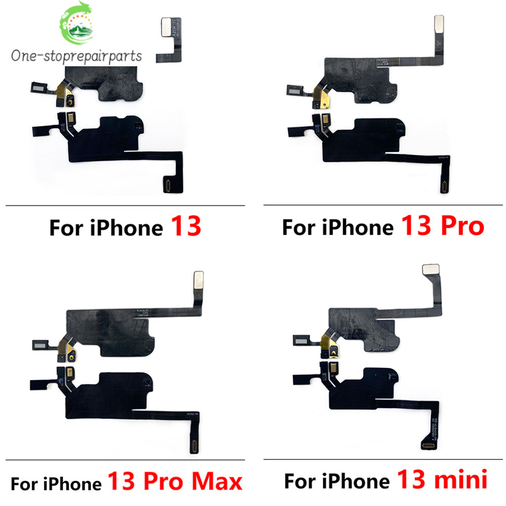 10Pcs, Earpiece Proximity Light Sensor Face Recognition Function Ribbon Flex Cable For IPhone 13 14 15 16 17 Pro Max Plus Mini iPhone phone repair parts