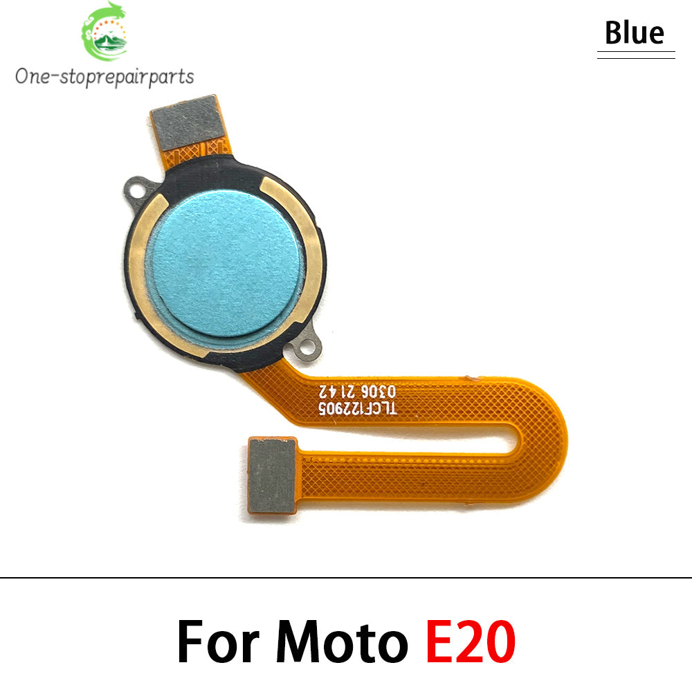 10Pcs/Lot, Home Button FingerPrint Touch ID Sensor Flex Cable For Motorola Moto E20 E32 E40 E6s E7 Plus Power Motorola phone repair parts