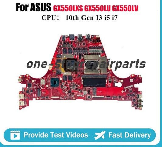 GX550LXS Laptop Motherboard For ASUS ROG Zephyrus Duo GX550LXS GX550LV GX550LS GX550 GX550LW GX550LU Mainboard 10th Gen I3 I5 I7 ASUS laptop repair parts