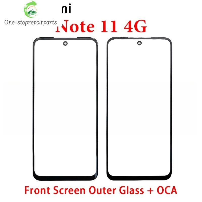 New Screen Front Outer Glass + OCA For Xiaomi Redmi Note 10 10s 11 11s 12 12s 13 Pro Plus 4G 5G Screen Touch Panel Glass Xiaomi  Xiao mi phone repair parts