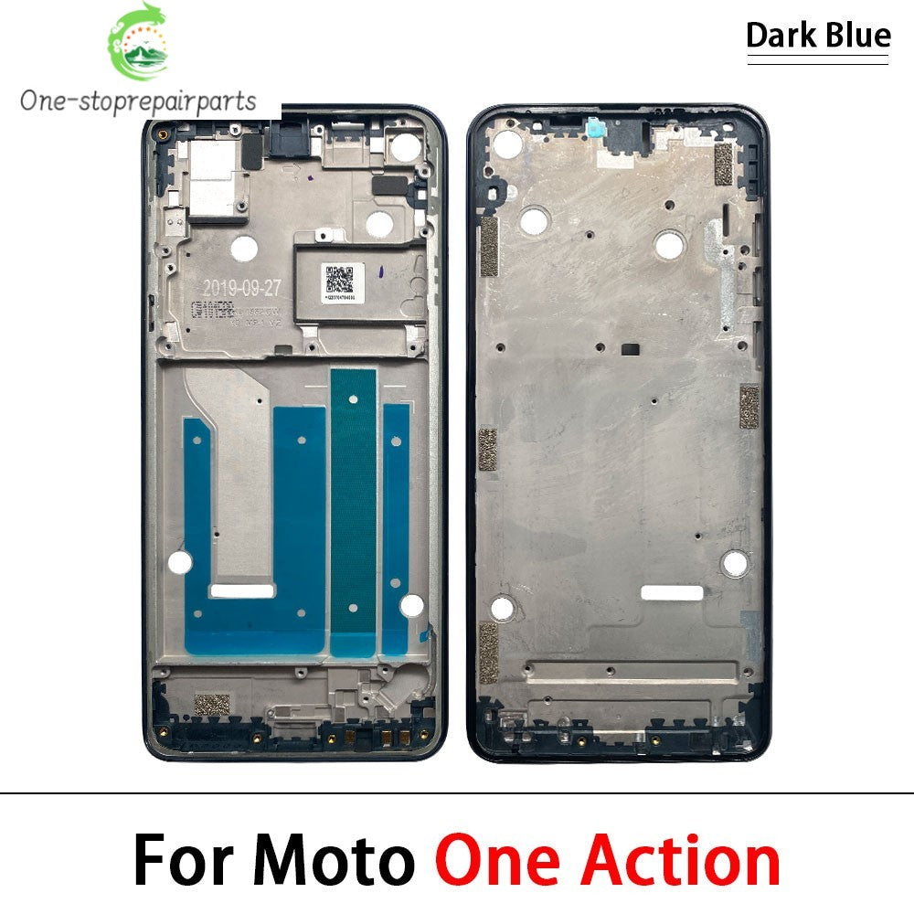 New For Motorola Moto One Action Visoin Fusion Plus Hyper Macro Front Housing LCD Display Bezel Middle Frame Motorola phone repair parts