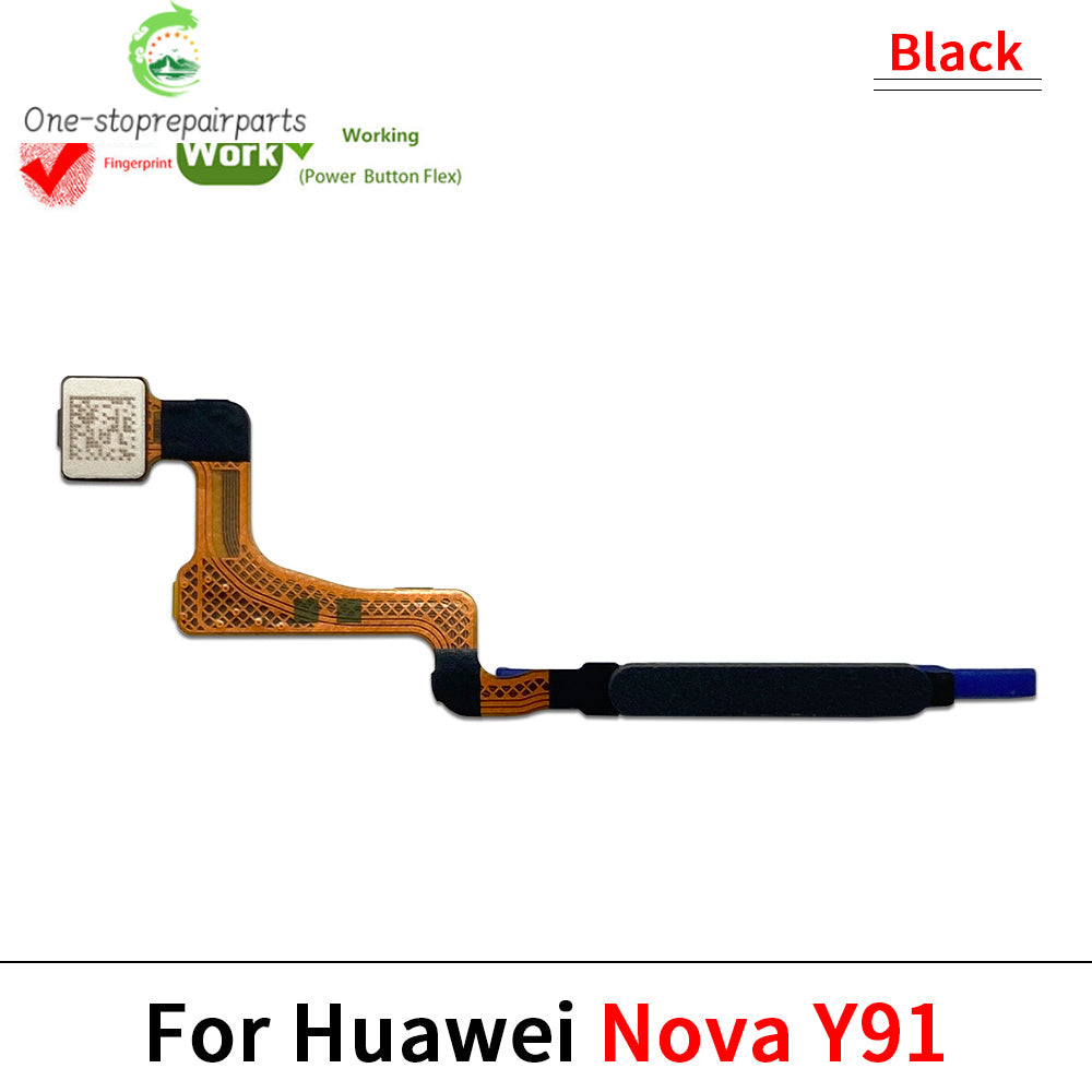 New For Huawei Nova Y60 Y61 Y90 Y91 Fingerprint Sensor Home Return Key Menu Button Flex Ribbon Cable Huawei phone repair parts