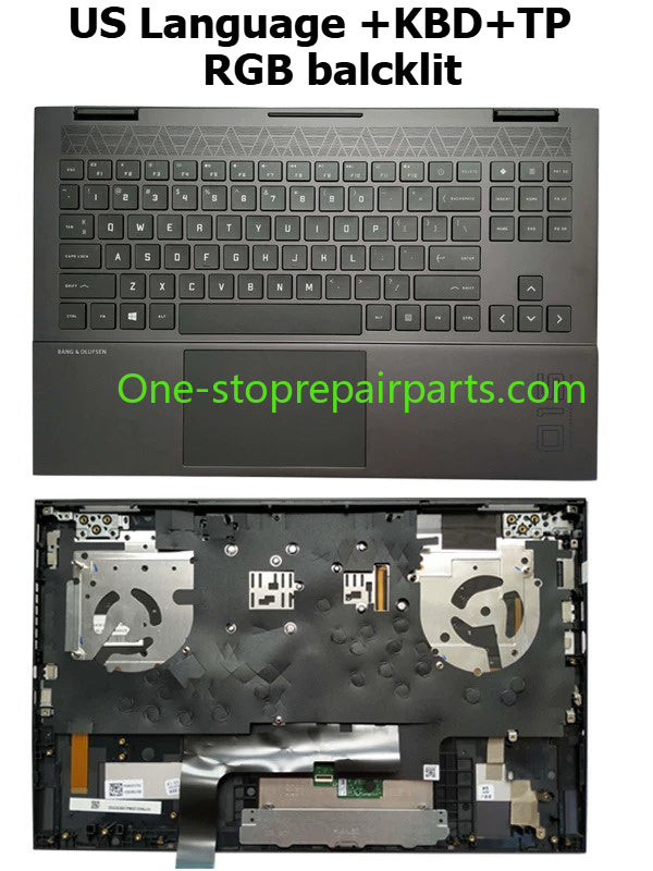 Palmrest  Keyboard For HP Omen 15-EN 15-EK 15Z-EN100 TPN-Q238 Q236 RGB US M00667-001 M00666-001 M00666-B31 RGB Backlit topcase