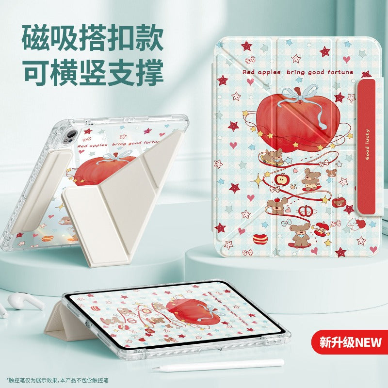 For 2026 new huawei matepad115s protective case air12 tablet cover 11.5 with pen slot pro12.2 magnetic buckle se10.4 For glory x10 anti-drop 9/8 cheese cat Tablet Accessories