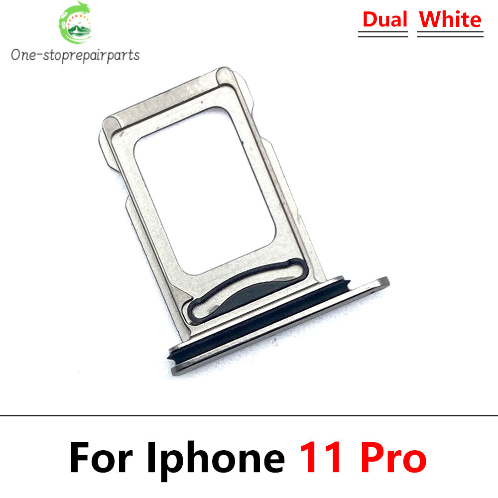 New For iPhone 11 Pro 11Pro Max Dual SIM Card Tray Slot Holder Adapter Accessories iPhone phone repair parts