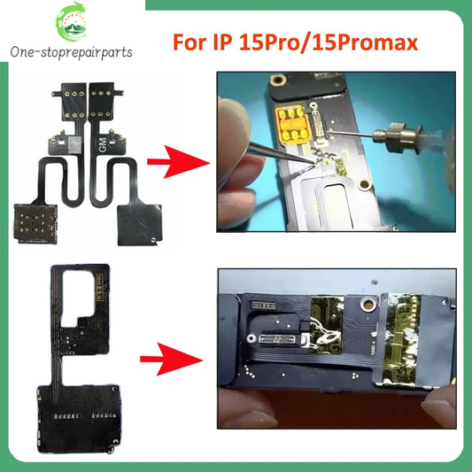 Mep Flex Built -In DB Dual Slot Card Support Double And Single SIM Card Esim to Sim US Version Cable for iPhone 15pro 15promax Professional Repair Tools