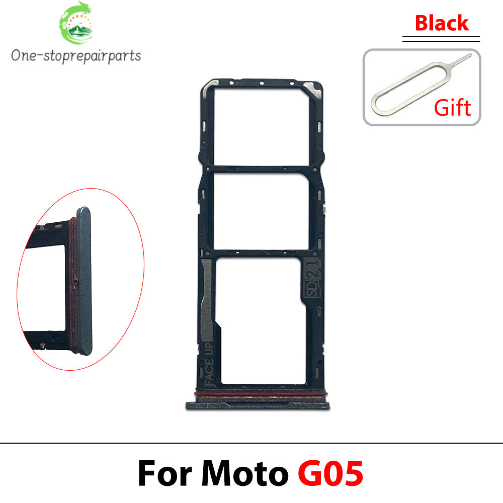 10Pcs/Lot, SIM Card Tray Slot Holder For Motorola Moto G05 G15 G25 G75 G85 G56 G96 Replacement Parts Motorola phone repair parts