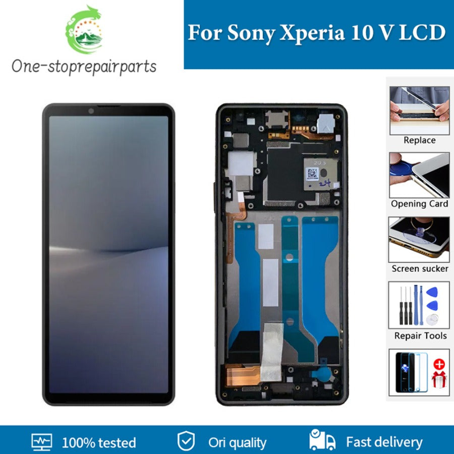 6.1" Original OLED For Sony Xperia 10 V  XQ-DC54 XQ--DC72 LCD Display Touch Screen Digitizer Assembly For Sony x10 V LCD Repair Parts Replacement Sony phone repair parts