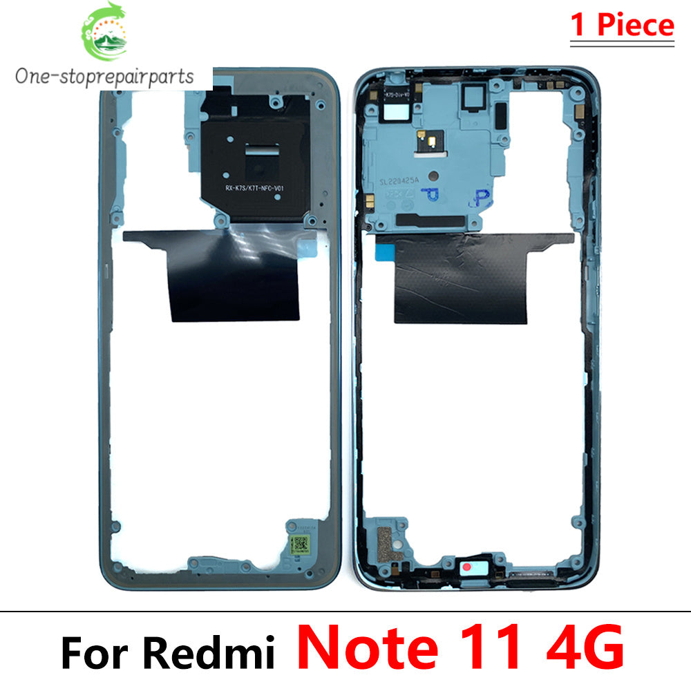 For Xiaomi Redmi Note 11 4G / Note 11s / Note 11 Pro 5G Middle Frame Bezel Middle Plate Replacement Parts Black / Blue  Xiaomi  Xiao mi phone repair parts