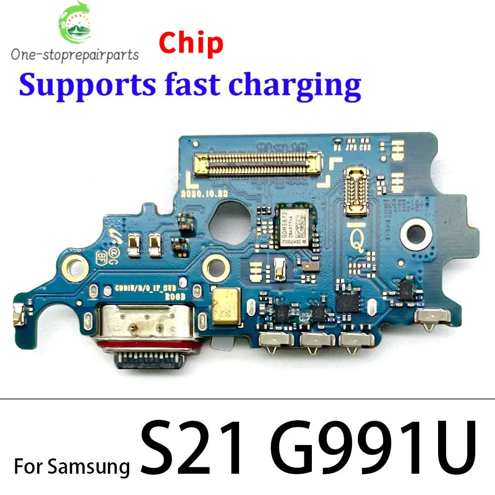 Dock Connector USB Charger Charging Board Port Microphone Flex Cable Board For Samsung S20 S21 Plus Ultra Fe 4G 5G G981B G986B Samsung phone repair parts