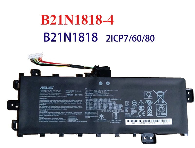 Genuine original Laptop battery for ASUS Vivobook  V5200E V5200J FL8850U X515E C21N1818-1 B21N1818-1 B21N1818-2 B21N1818-3 B21N1818-4 battery ASUS Laptop repair parts