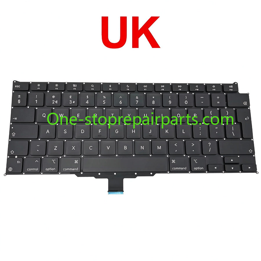 New Laptop A2337 Keyboard For Macbook Air 13" M1 A2337 Keyboard Replacement US UK FR SP IT DE RU AE Layout 2020 Year Macbook repair parts